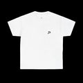 Minimal 'Proof' Chest Logo T‑Shirt — Simple White Graphic Tee